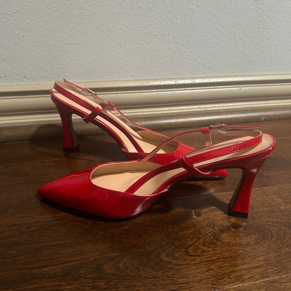 Skysterry Red Kitten Heels